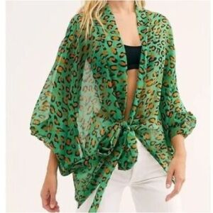 Free People Amazon Tie Front Kimono